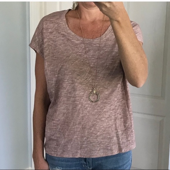 Short Sleeve, Mauve Mineral Wash Tee - Picture 3 of 9